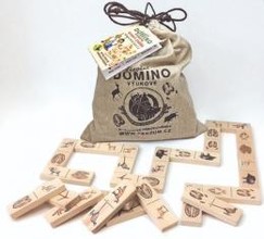 Dřevěné výukové domino - Stopy zvěře