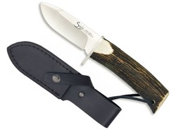 Lovecký nůž Albainox s rukojetí z pravého jeleního parohu - 8,9 cm