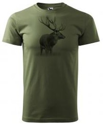 Dětské myslivecké tričko s loveckým potiskem - Jelen