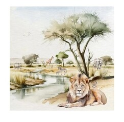 Papírové myslivecké ubrousky - Afrika