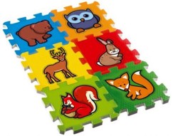 Pěnové puzzle  - Moje první lesní zvířátka - pro malé myslivce