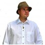 Myslivecká košile bílá - výšivka dubový lístek