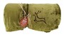 Myslivecká deka - deka pro myslivce - motiv jelen - zelená