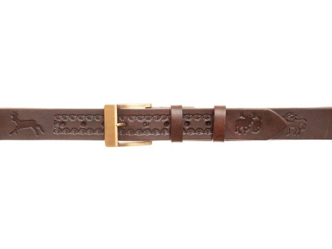 Kožený opasek - s motivy zvěře - šířka 4 cm