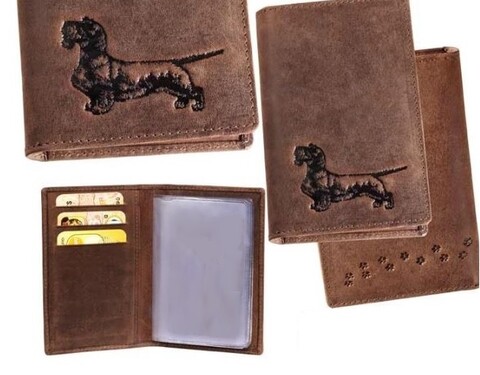 Pouzdro na myslivecké doklady - motiv Jezevčík